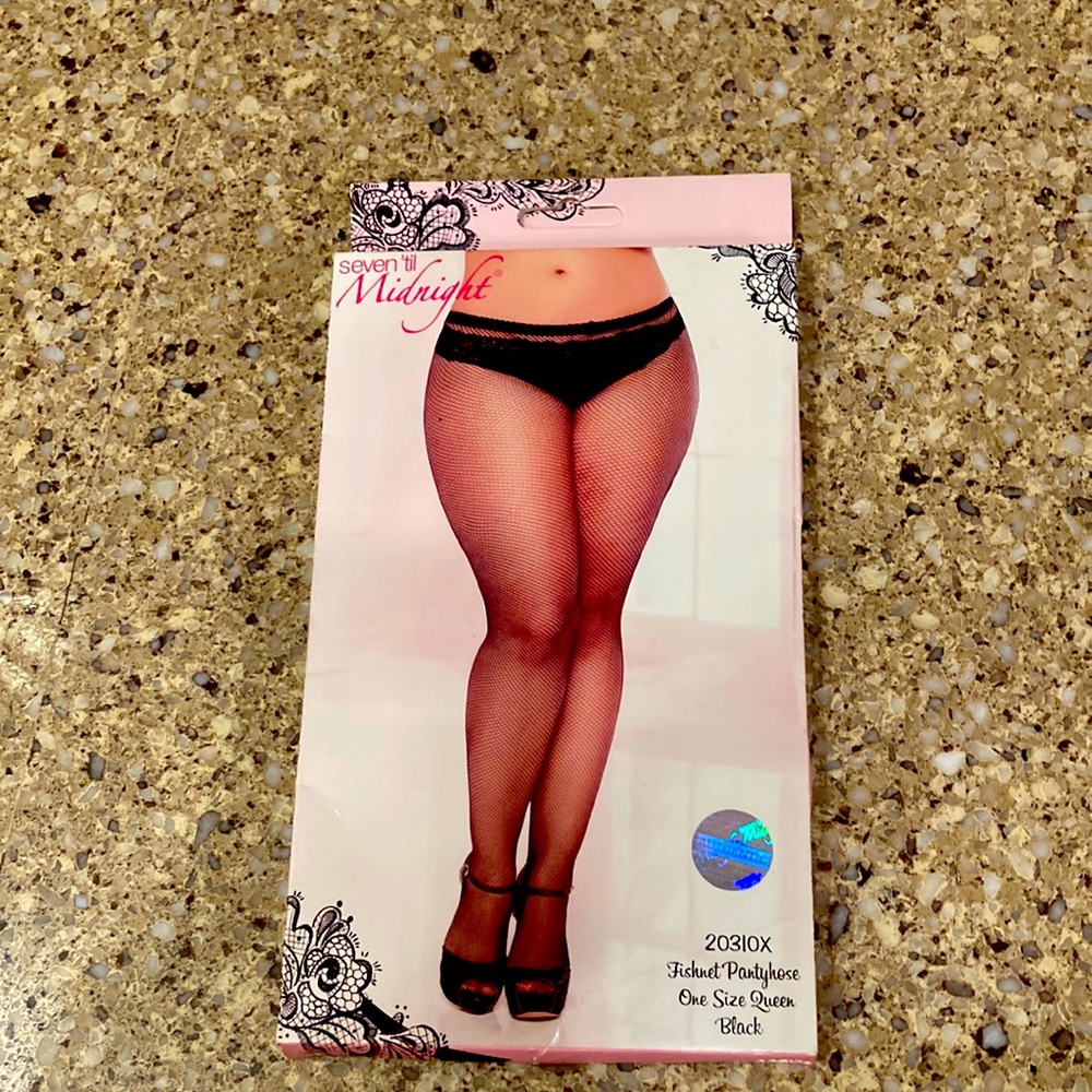 Black fishnet pantyhose